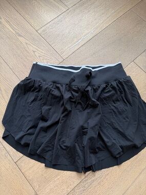 all in motion Black Layered Athletic Skort with Elastic Waistband